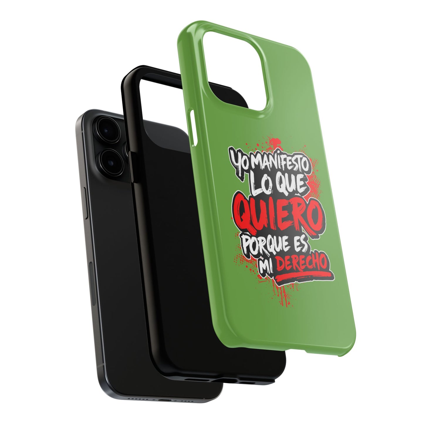 Funda para teléfono "Yo manifiesto lo que quiero" - Verde