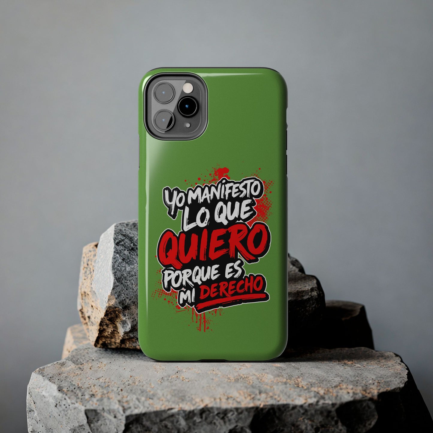Funda para teléfono "Yo manifiesto lo que quiero" - Verde