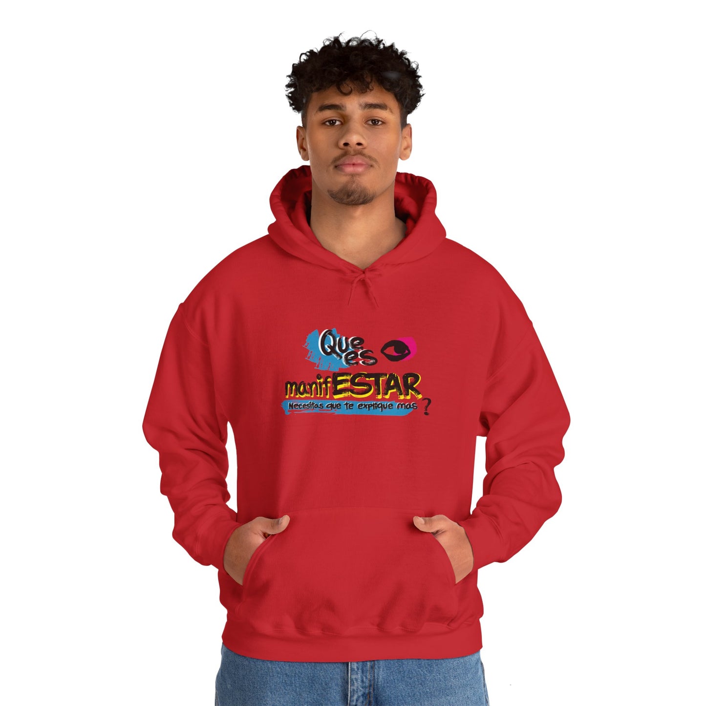 Sudadera con capucha unisex Heavy Blend™ - "¿Qué es manifestar?"