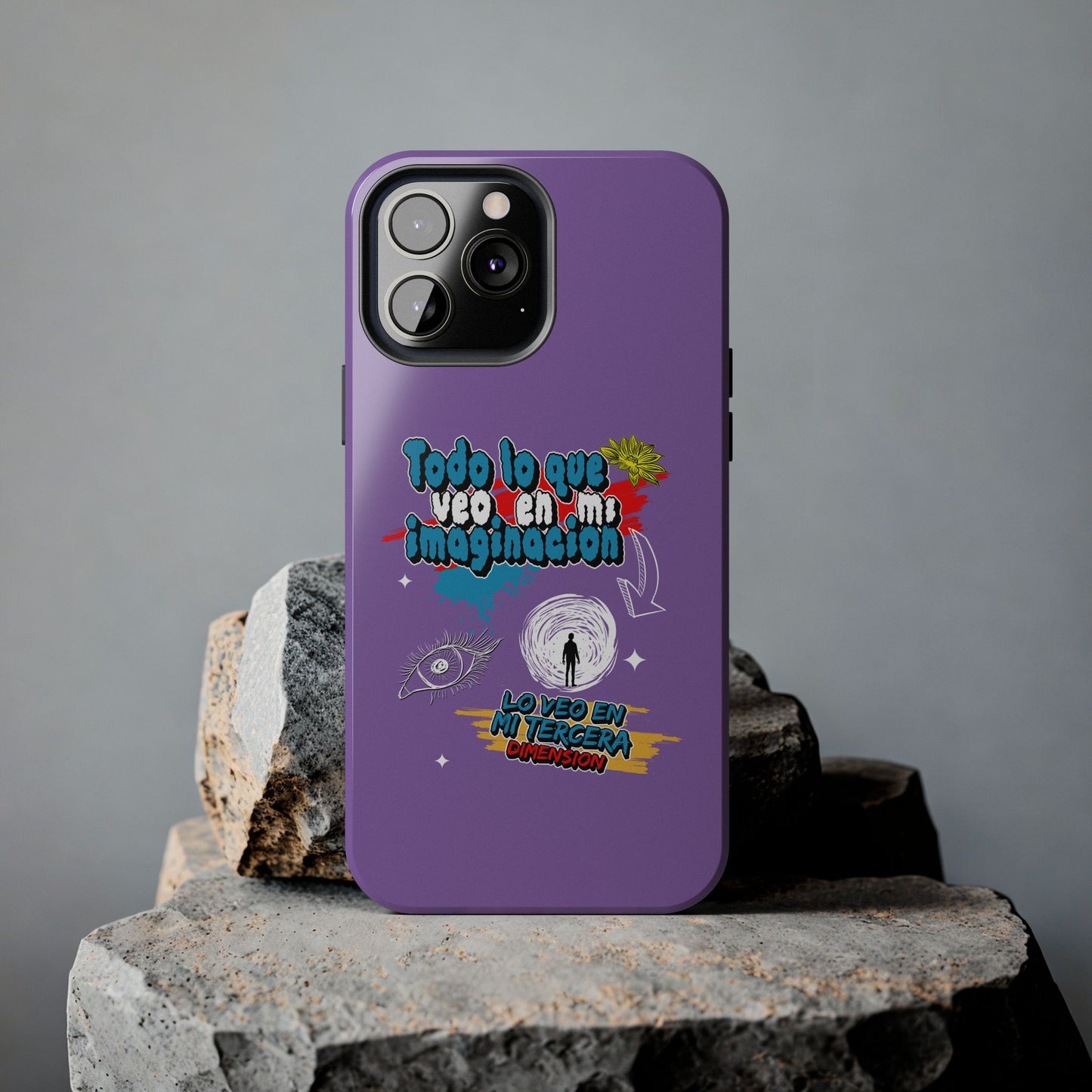 Funda para teléfono "Todo lo que veo en mi imaginación" - Lila