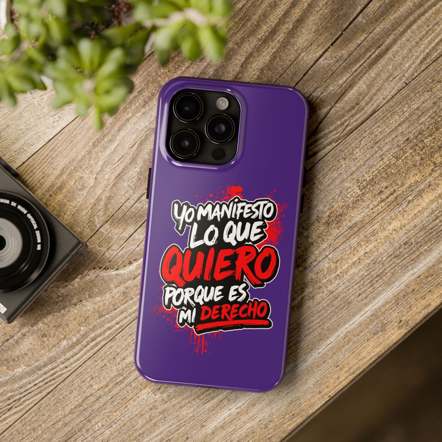 Funda para teléfono "Yo manifiesto lo que quiero" - Violeta