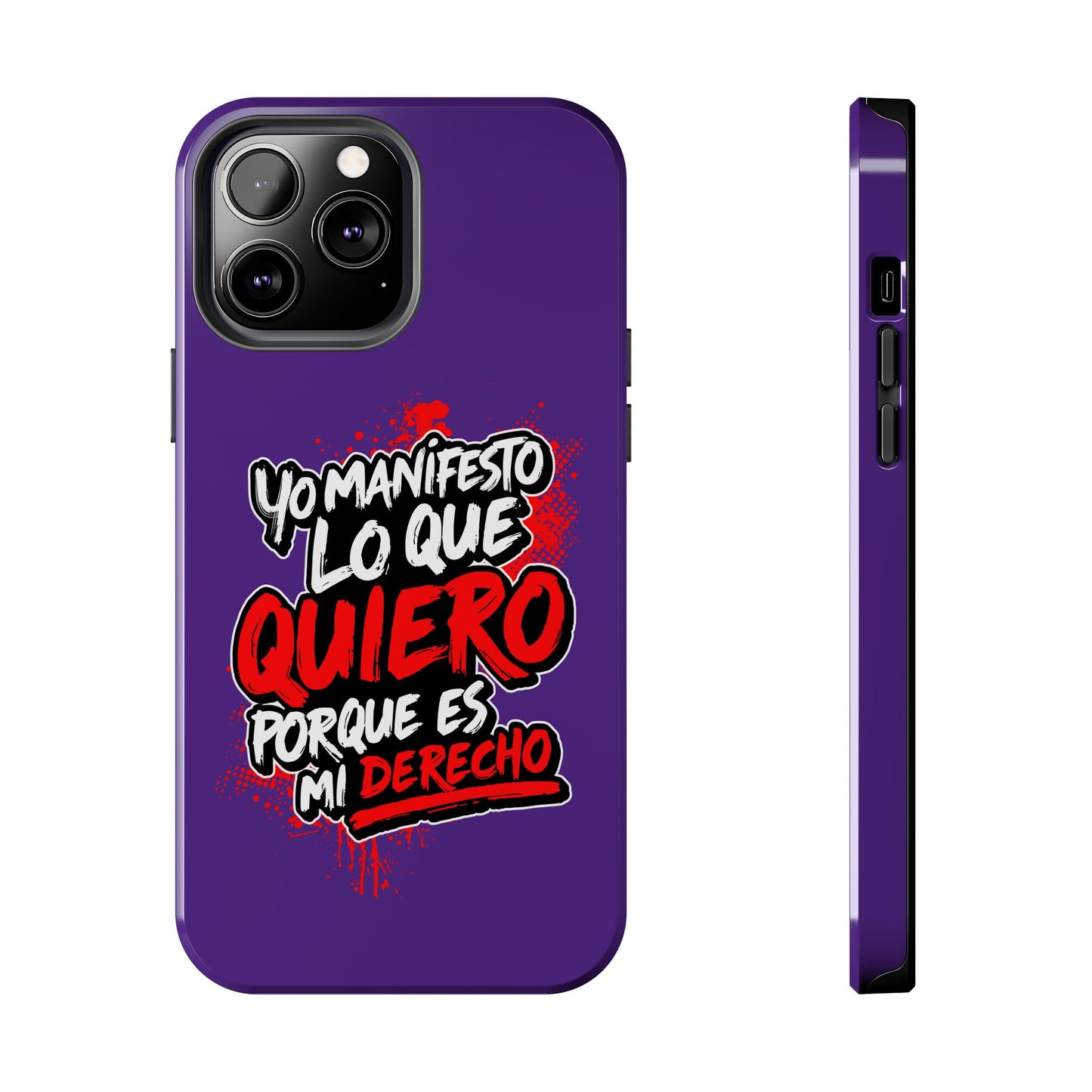 Funda para teléfono "Yo manifiesto lo que quiero" - Violeta