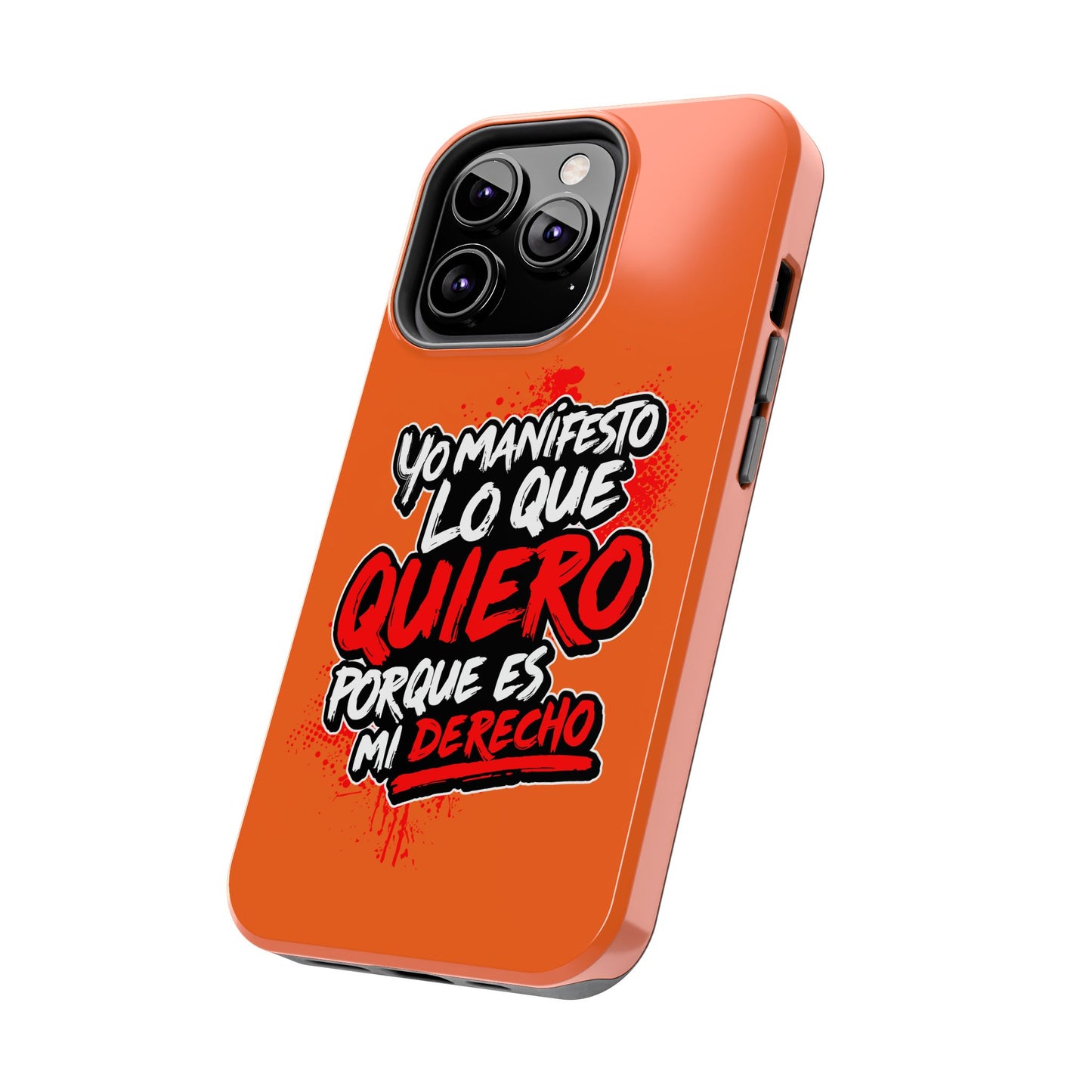 Funda para teléfono "Yo manifiesto lo que quiero" - Naranja