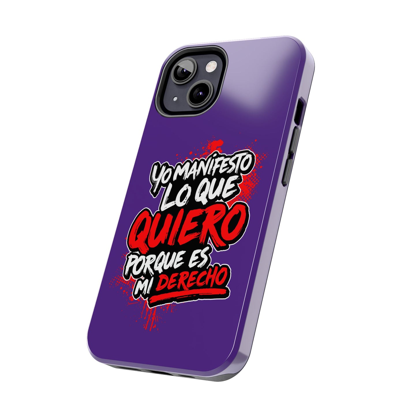 Funda para teléfono "Yo manifiesto lo que quiero" - Violeta