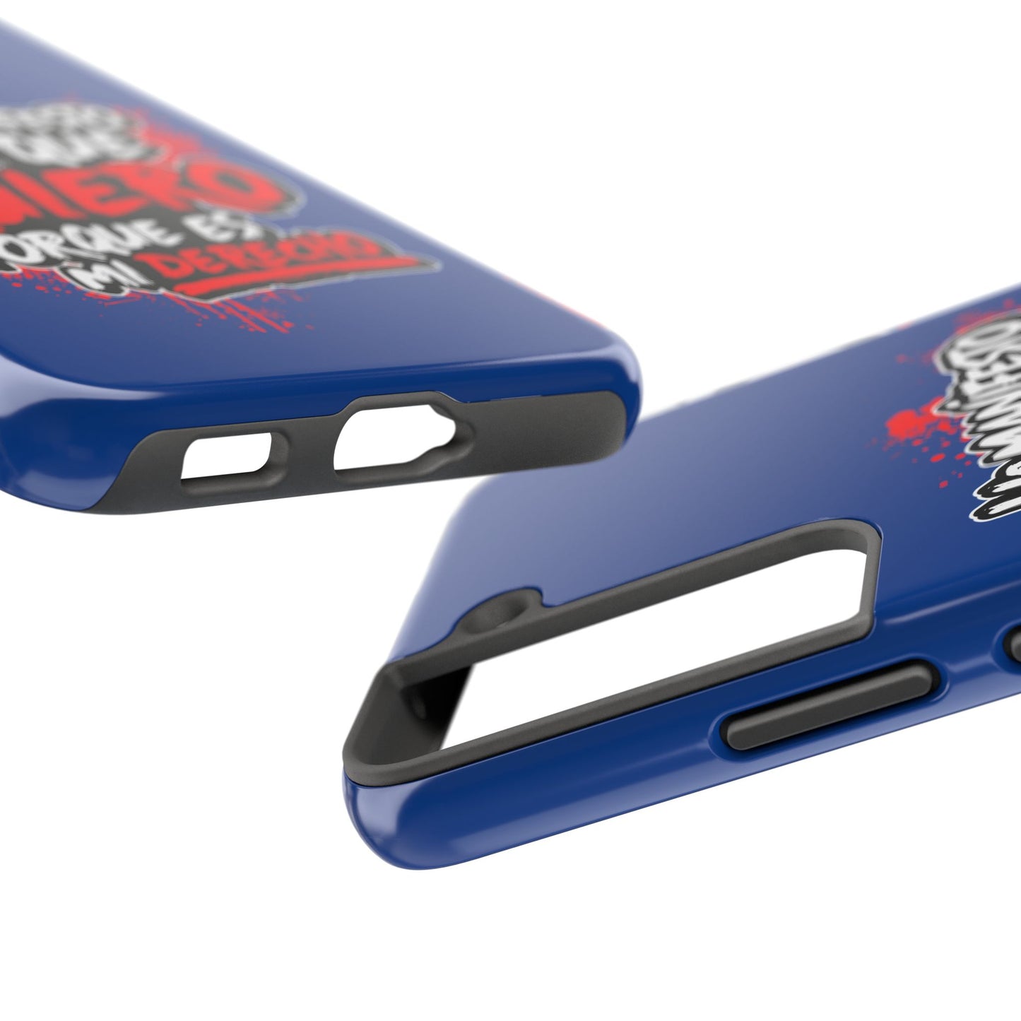 Funda para teléfono "Yo manifiesto lo que quiero" - Azul