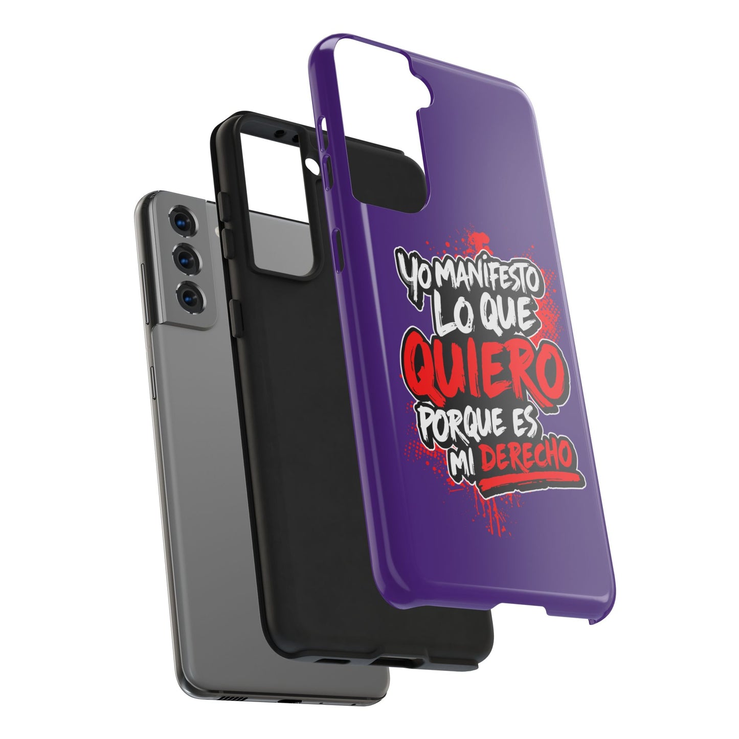 Funda para teléfono "Yo manifiesto lo que quiero" - Violeta