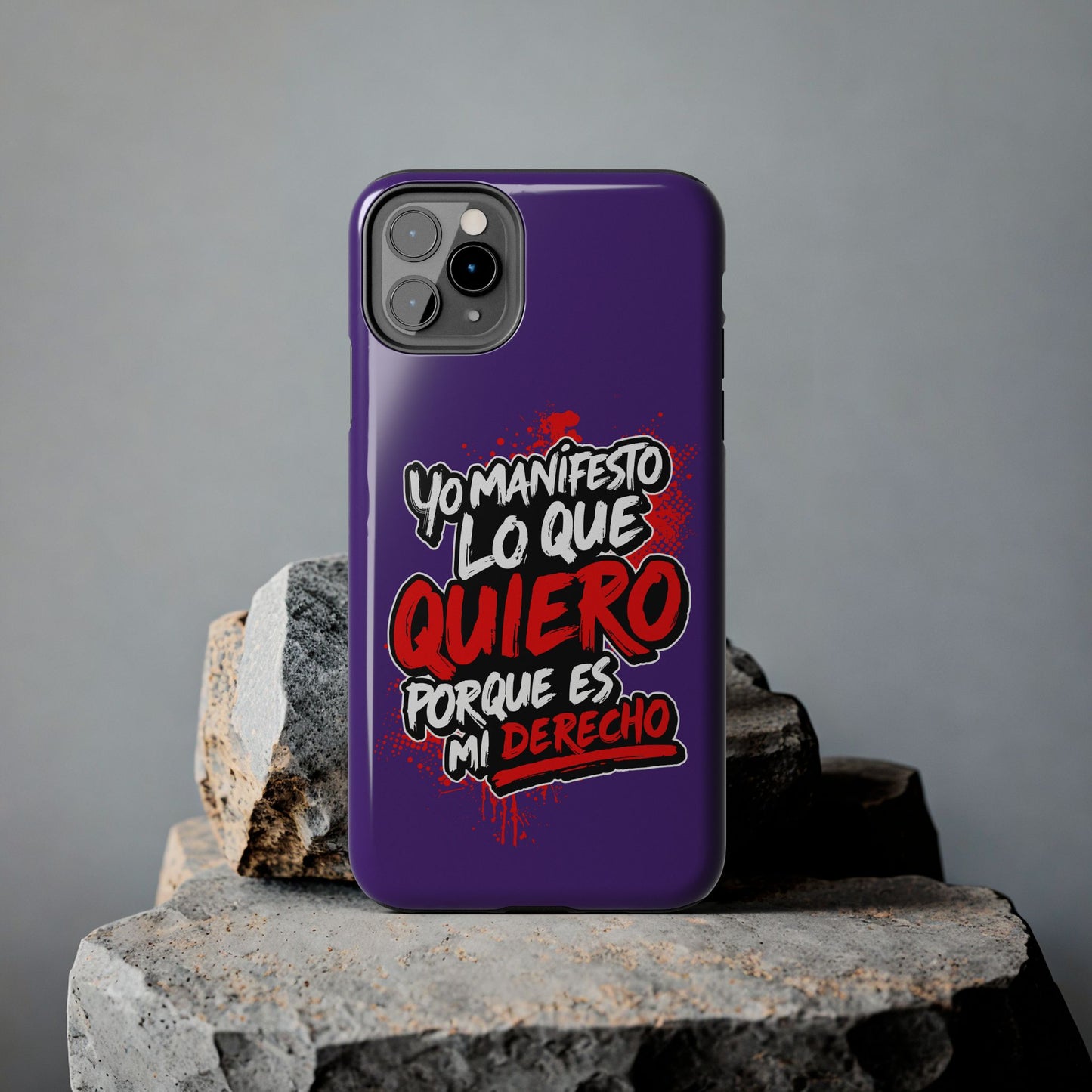 Funda para teléfono "Yo manifiesto lo que quiero" - Violeta
