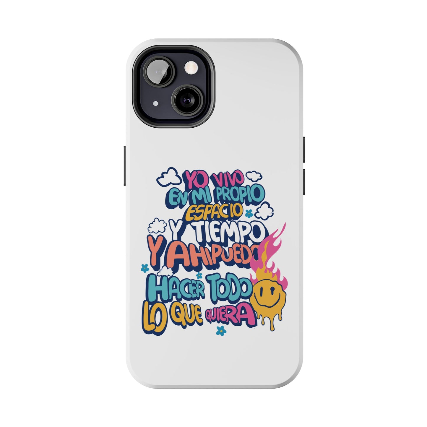Funda para teléfono "Yo vivo en propio espacio y tiempo" - Blanco