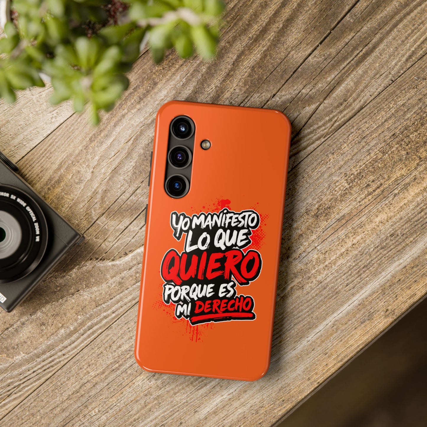 Funda para teléfono "Yo manifiesto lo que quiero" - Naranja