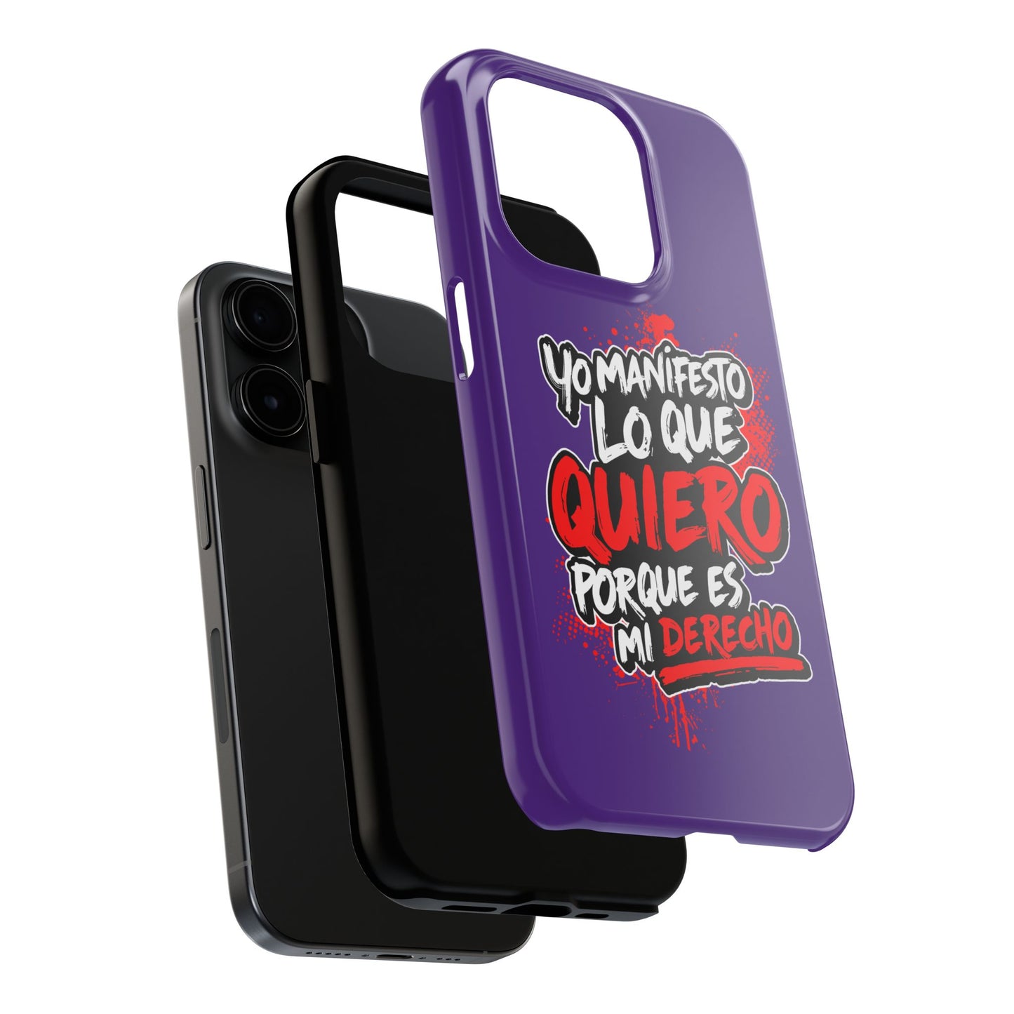 Funda para teléfono "Yo manifiesto lo que quiero" - Violeta