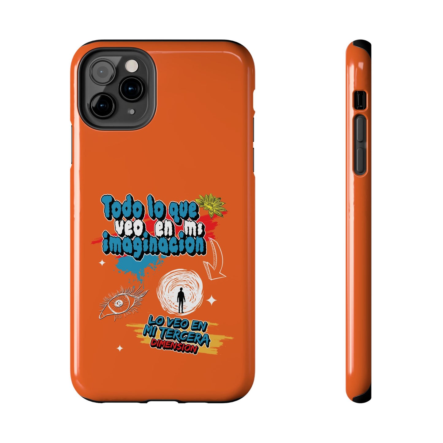 Funda para teléfono "Todo lo que veo en mi imaginación" - Naranja