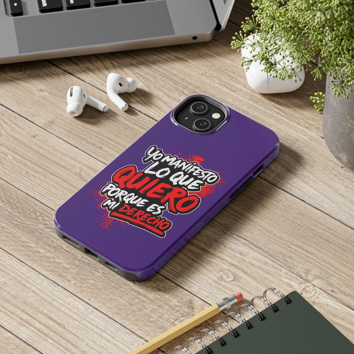 Funda para teléfono "Yo manifiesto lo que quiero" - Violeta