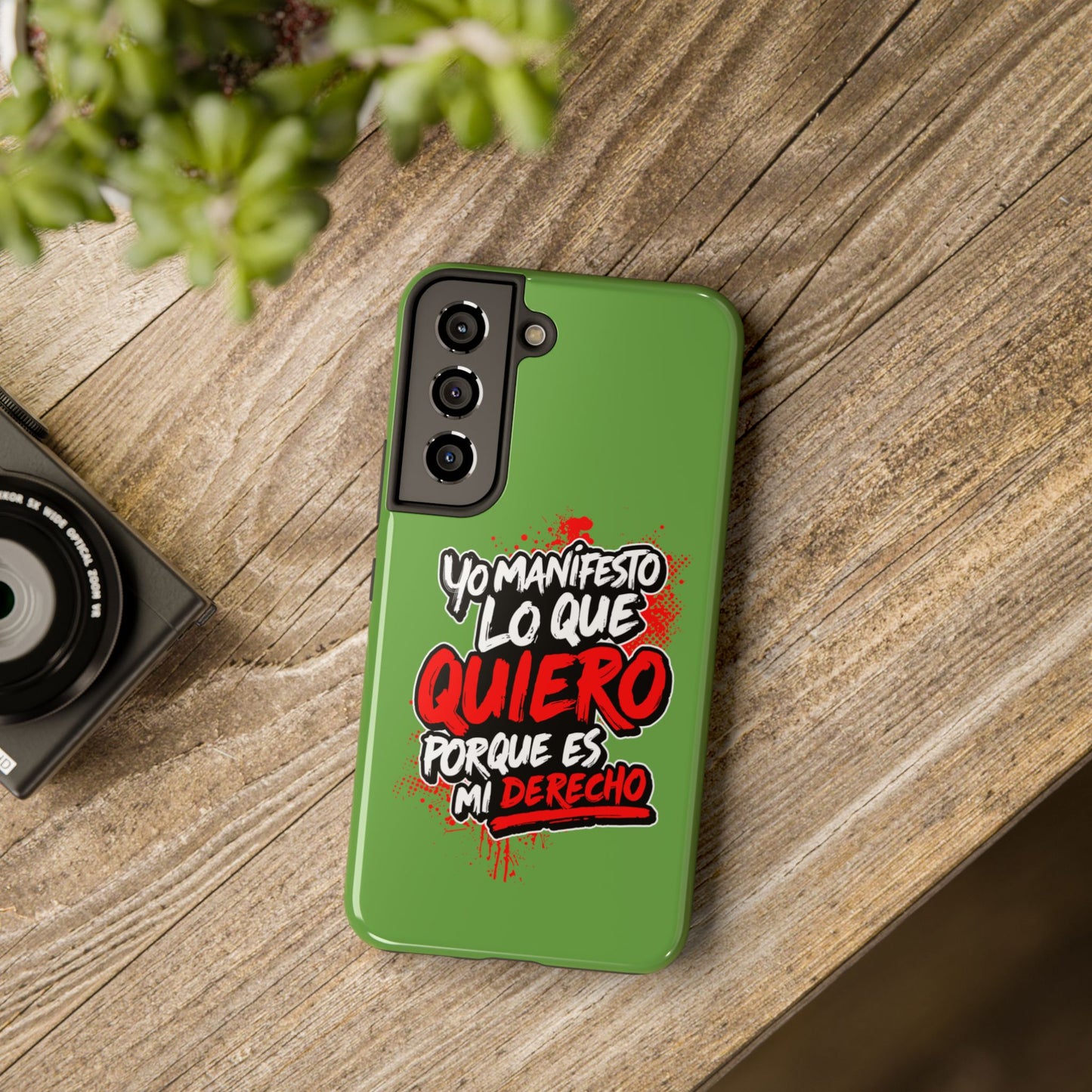 Funda para teléfono "Yo manifiesto lo que quiero" - Verde