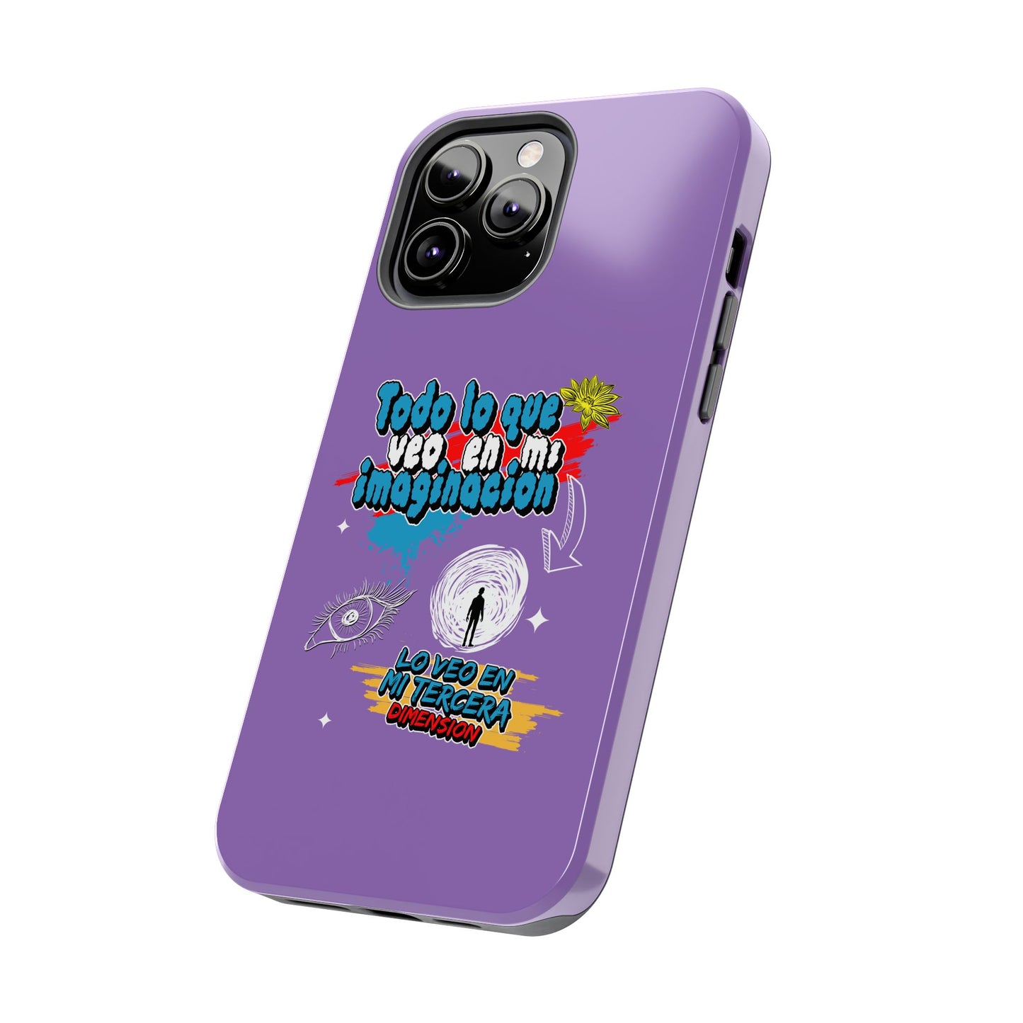 Funda para teléfono "Todo lo que veo en mi imaginación" - Lila