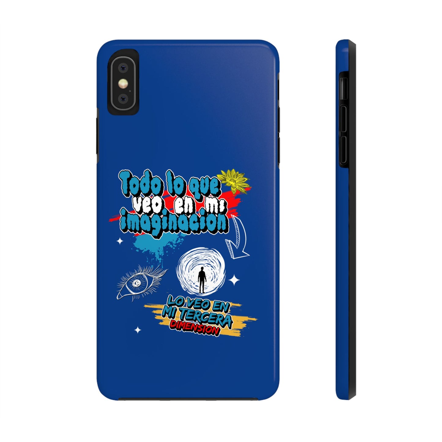 Funda para teléfono "Todo lo que veo en mi imaginación" - Azul