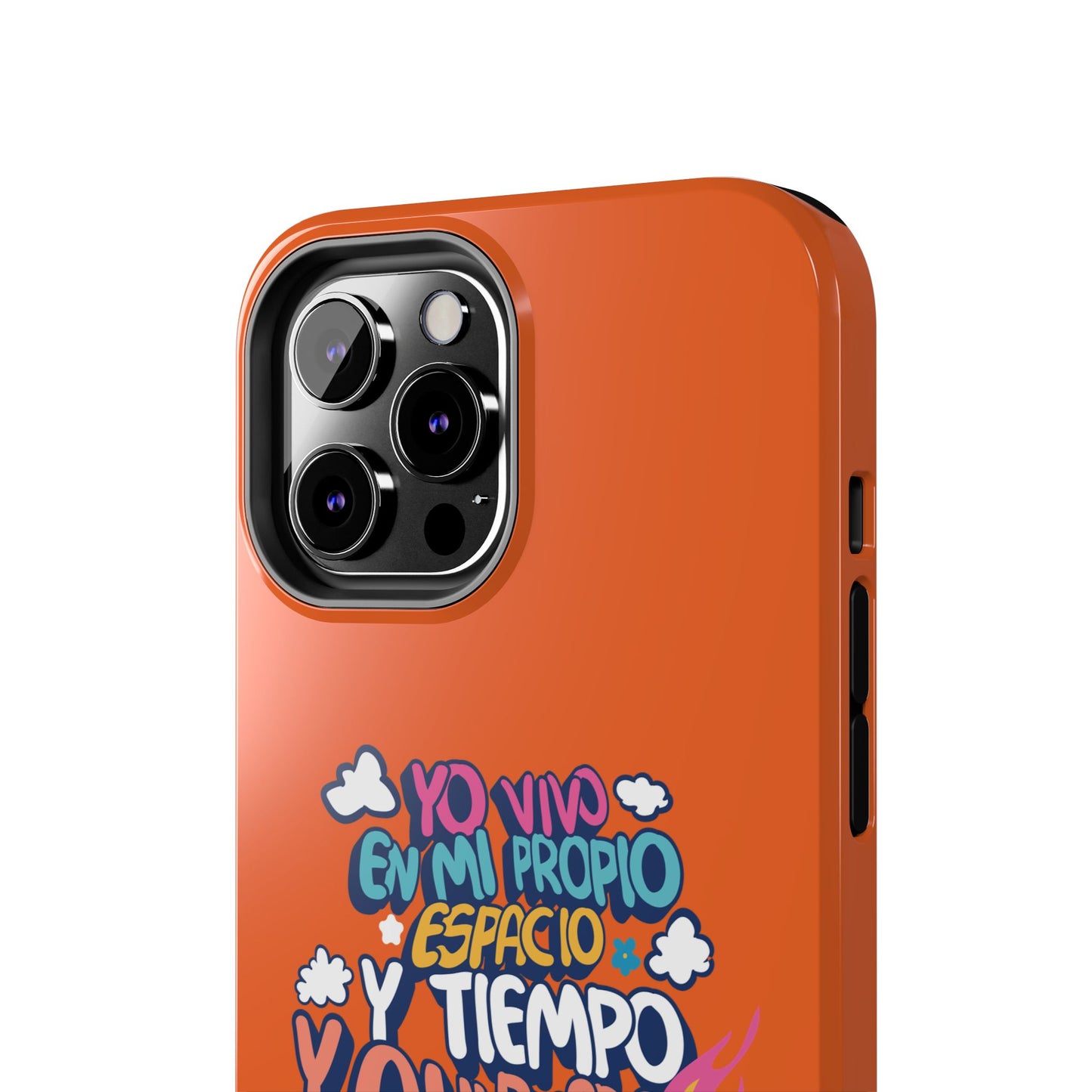 Funda para teléfono "Yo vivo en propio espacio y tiempo" - Naranja