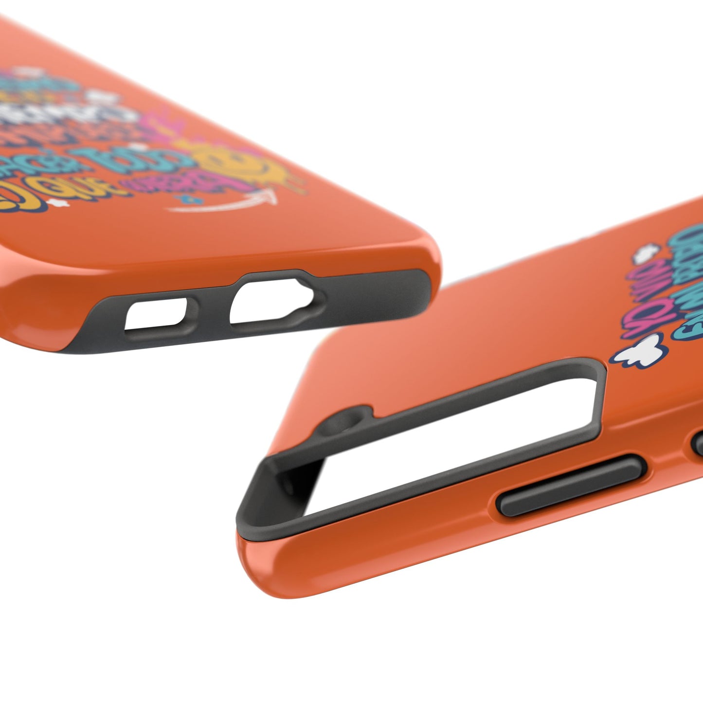 Funda para teléfono "Yo vivo en propio espacio y tiempo" - Naranja