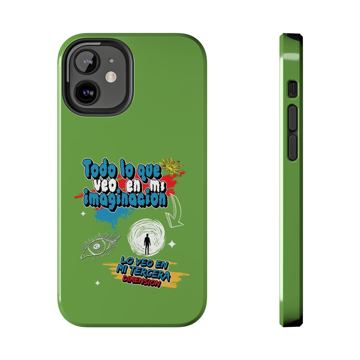 Funda para teléfono "Todo lo que veo en mi imaginación" - Verde