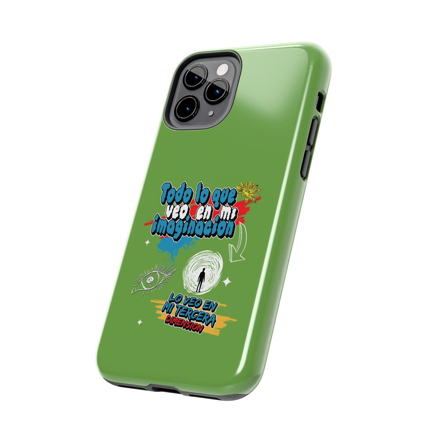 Funda para teléfono "Todo lo que veo en mi imaginación" - Verde