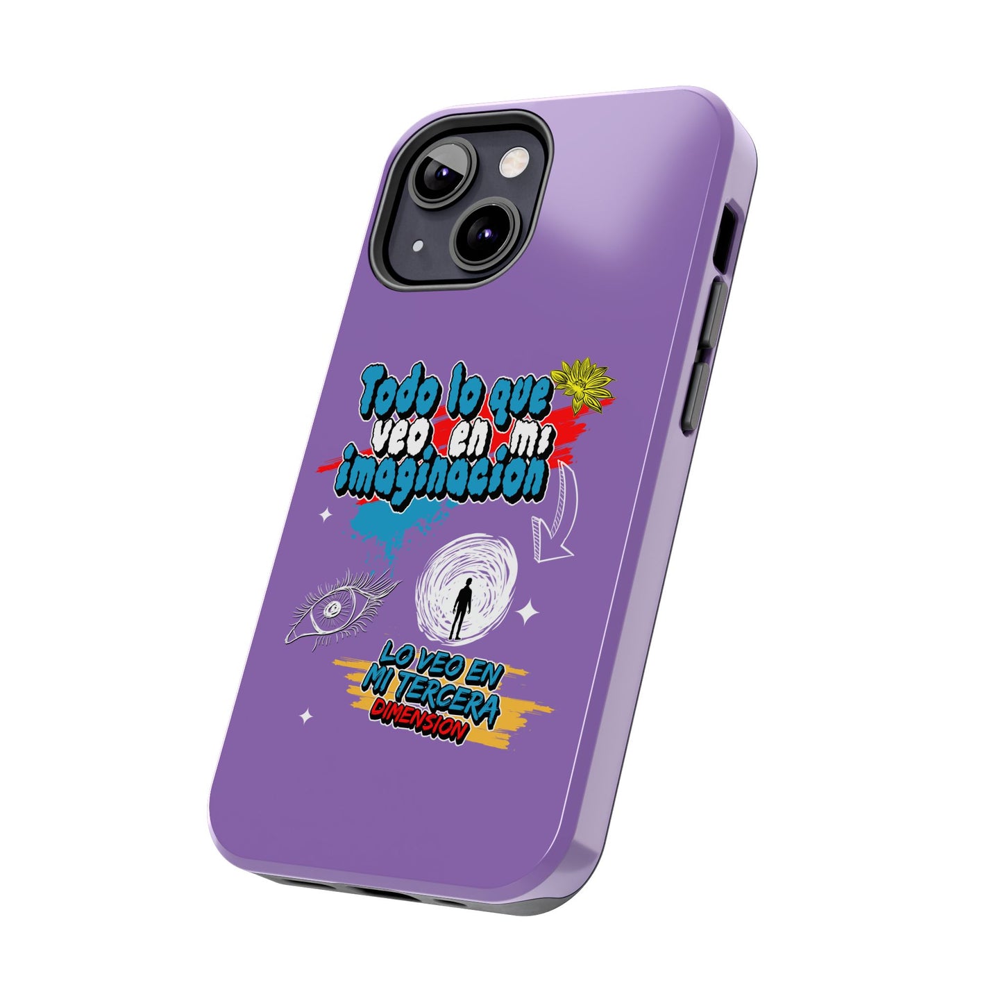 Funda para teléfono "Todo lo que veo en mi imaginación" - Lila