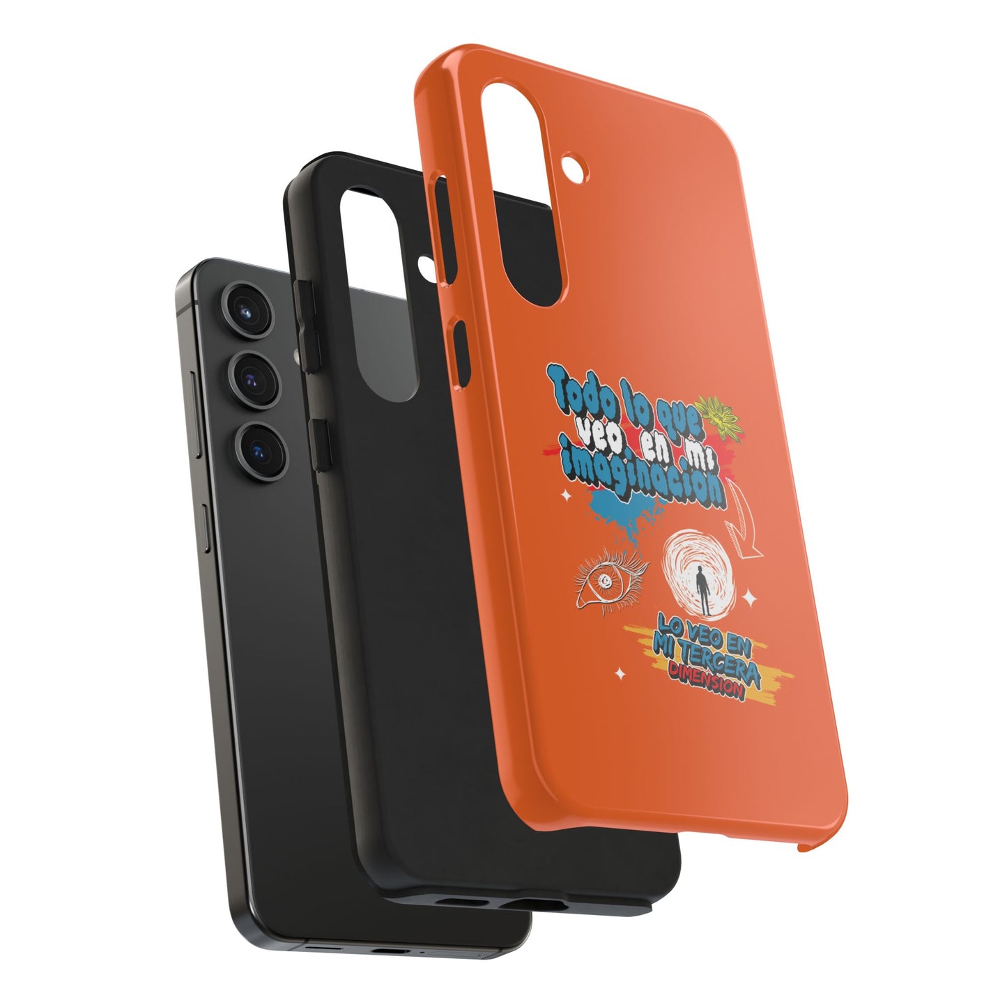 Funda para teléfono "Todo lo que veo en mi imaginación" - Naranja