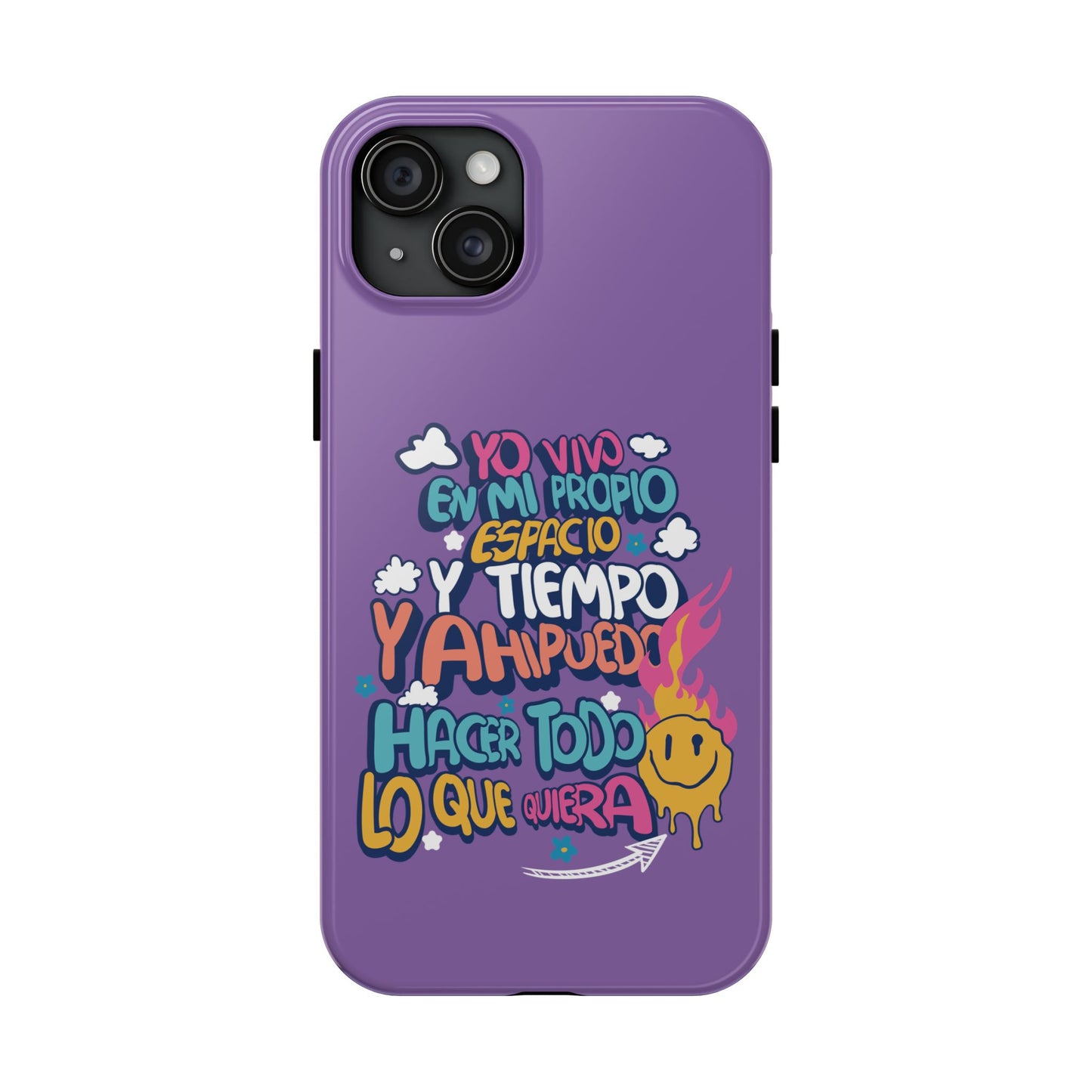 Funda para teléfono "Yo vivo en propio espacio y tiempo" - Lila