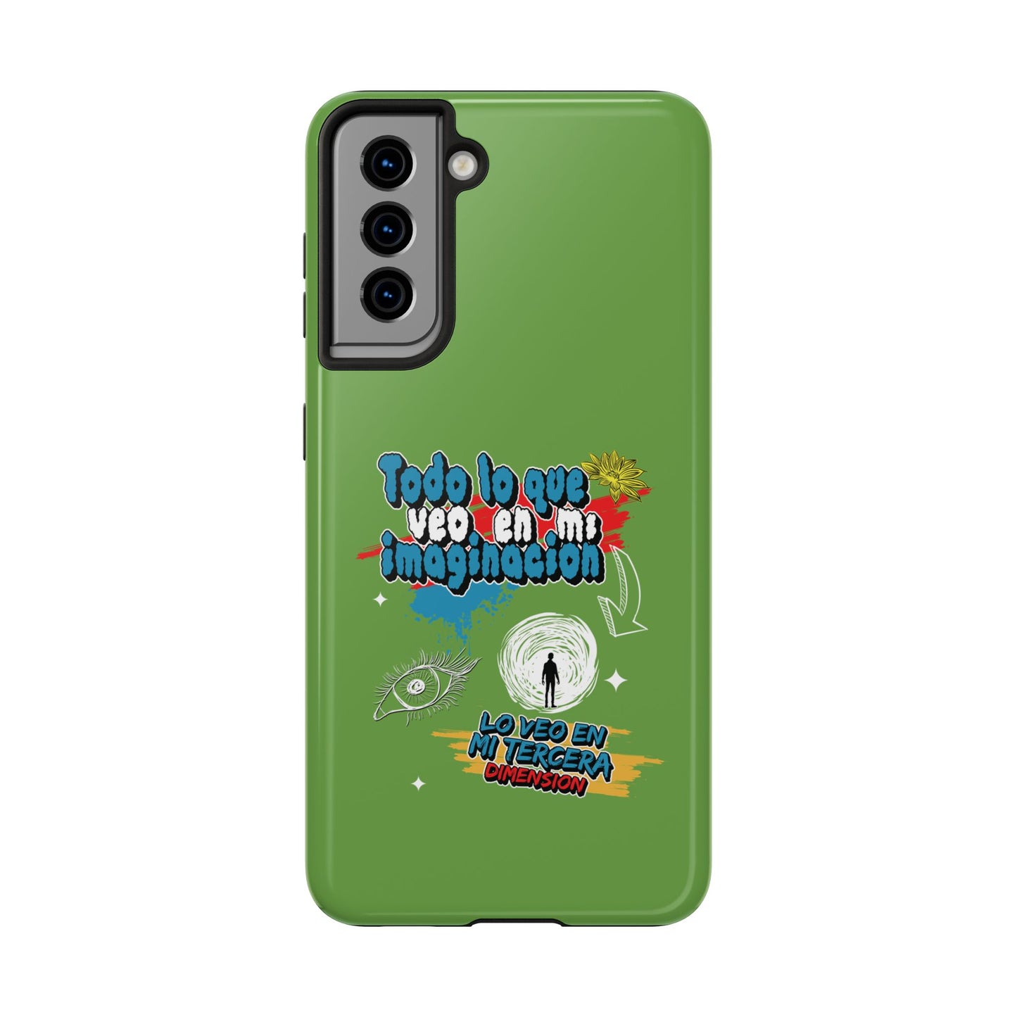 Funda para teléfono "Todo lo que veo en mi imaginación" - Verde