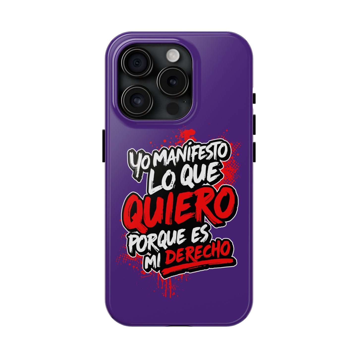 Funda para teléfono "Yo manifiesto lo que quiero" - Violeta