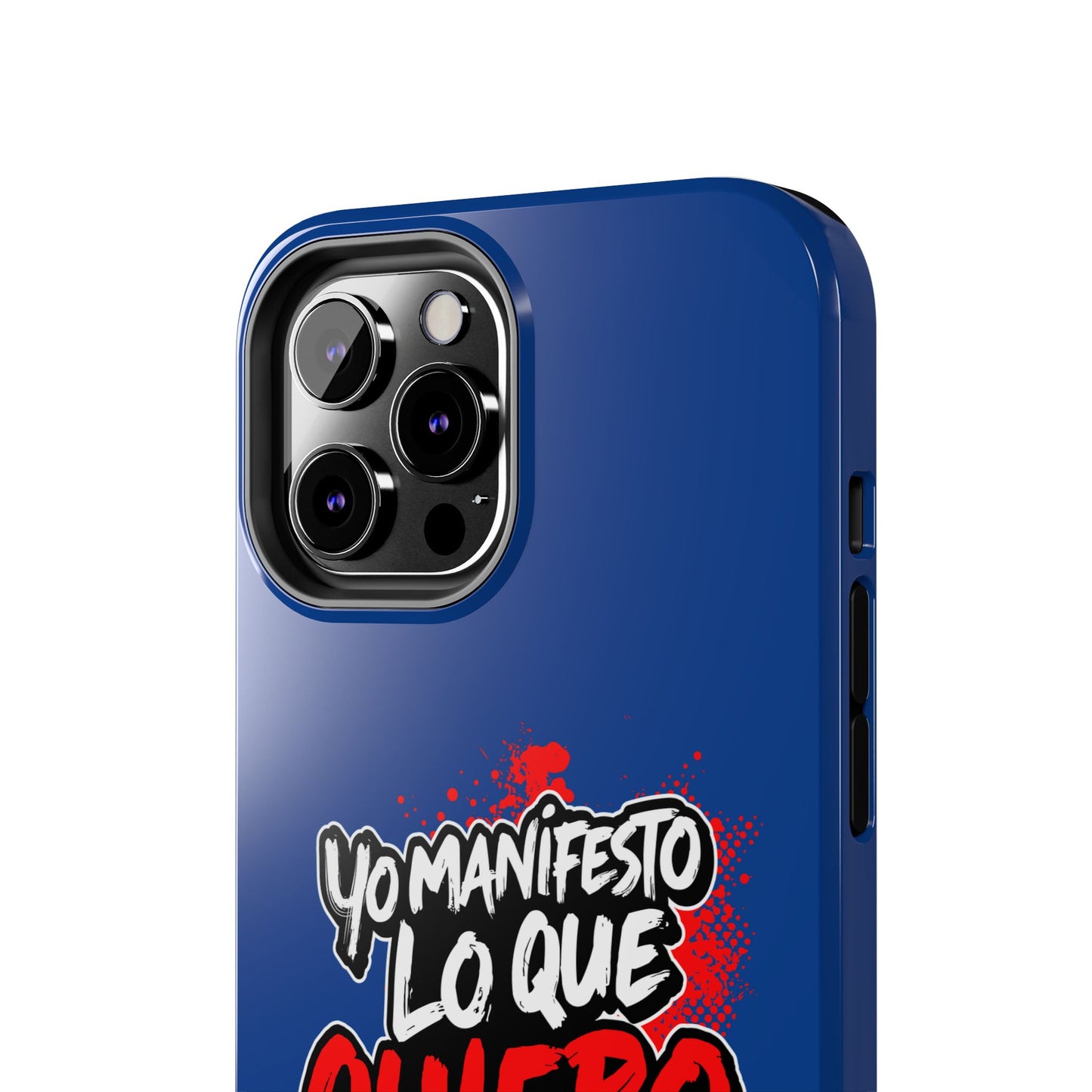 Funda para teléfono "Yo manifiesto lo que quiero" - Azul