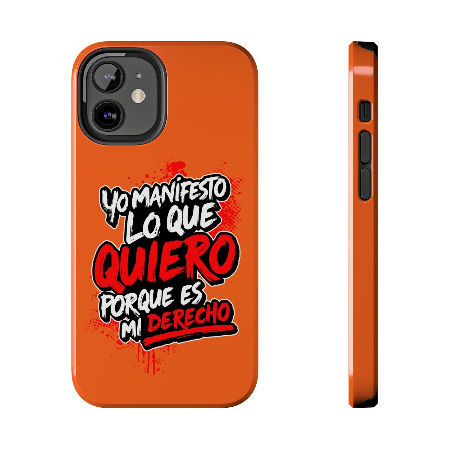 Funda para teléfono "Yo manifiesto lo que quiero" - Naranja
