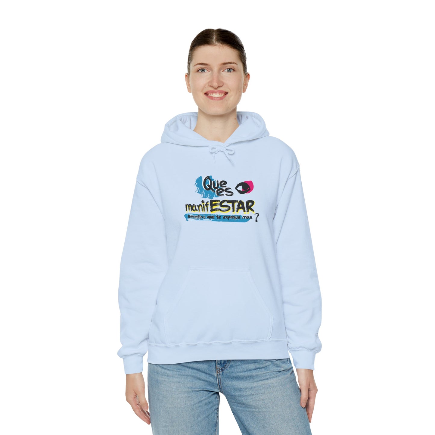 Sudadera con capucha unisex Heavy Blend™ - "¿Qué es manifestar?"