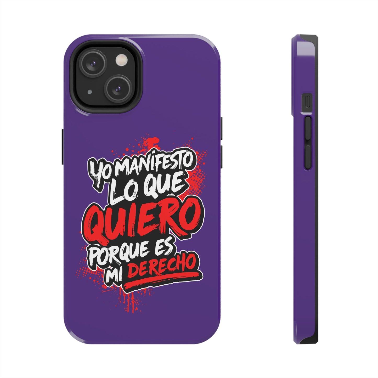 Funda para teléfono "Yo manifiesto lo que quiero" - Violeta