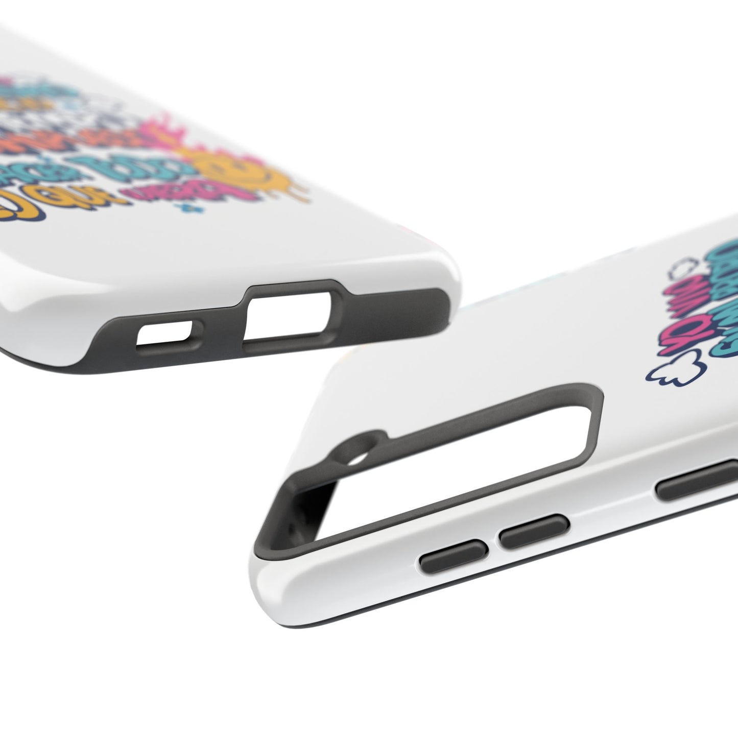 Funda para teléfono "Yo vivo en propio espacio y tiempo" - Blanco