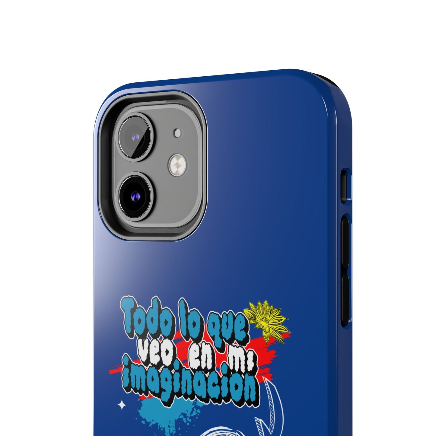 Funda para teléfono "Todo lo que veo en mi imaginación" - Azul