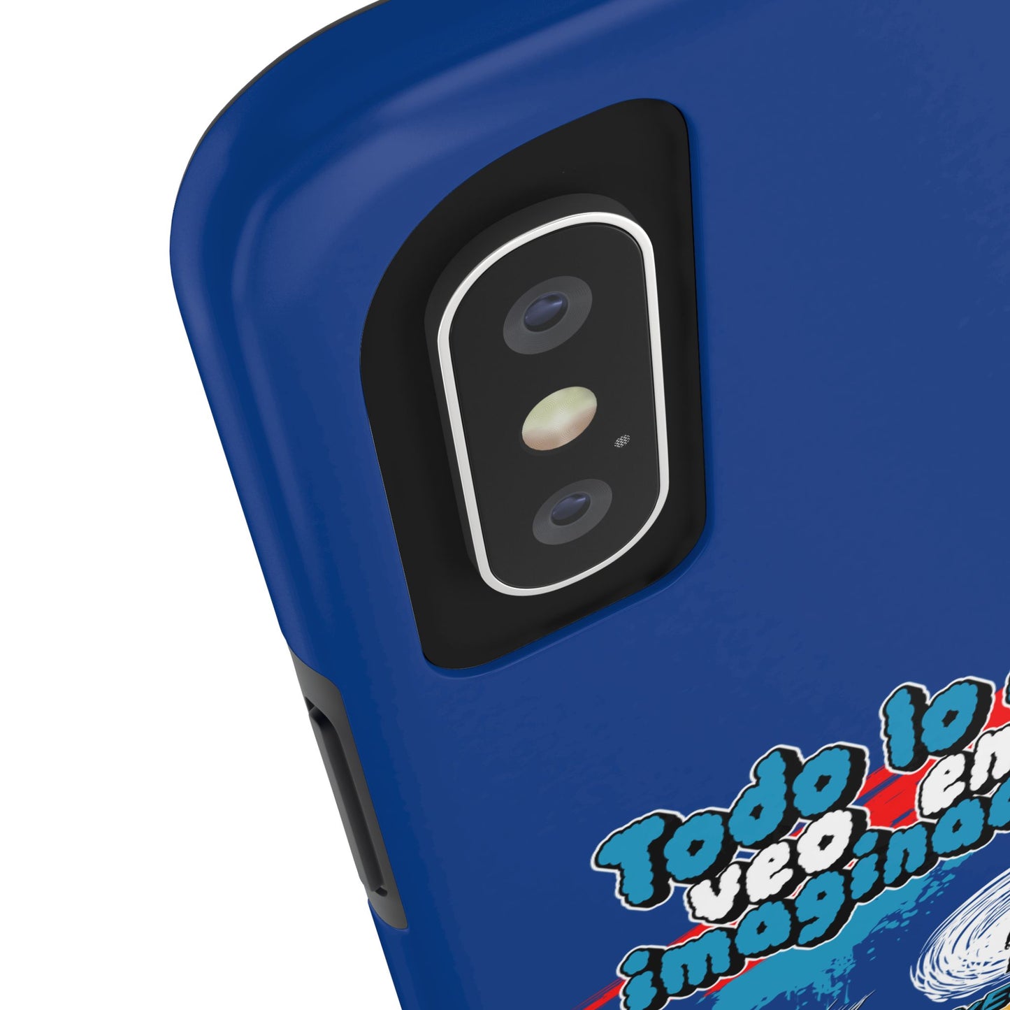 Funda para teléfono "Todo lo que veo en mi imaginación" - Azul