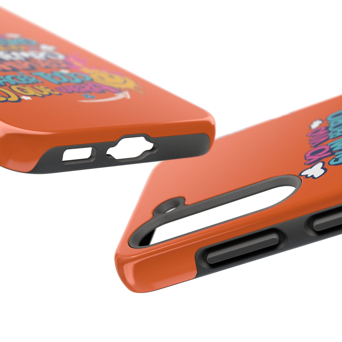 Funda para teléfono "Yo vivo en propio espacio y tiempo" - Naranja