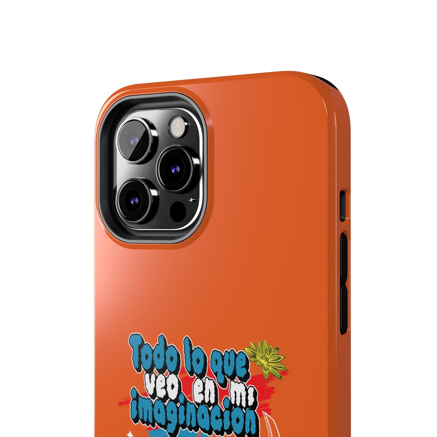 Funda para teléfono "Todo lo que veo en mi imaginación" - Naranja