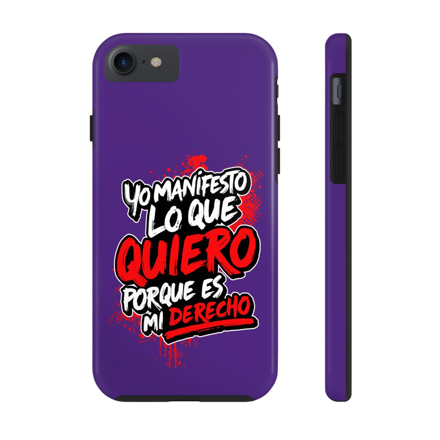 Funda para teléfono "Yo manifiesto lo que quiero" - Violeta
