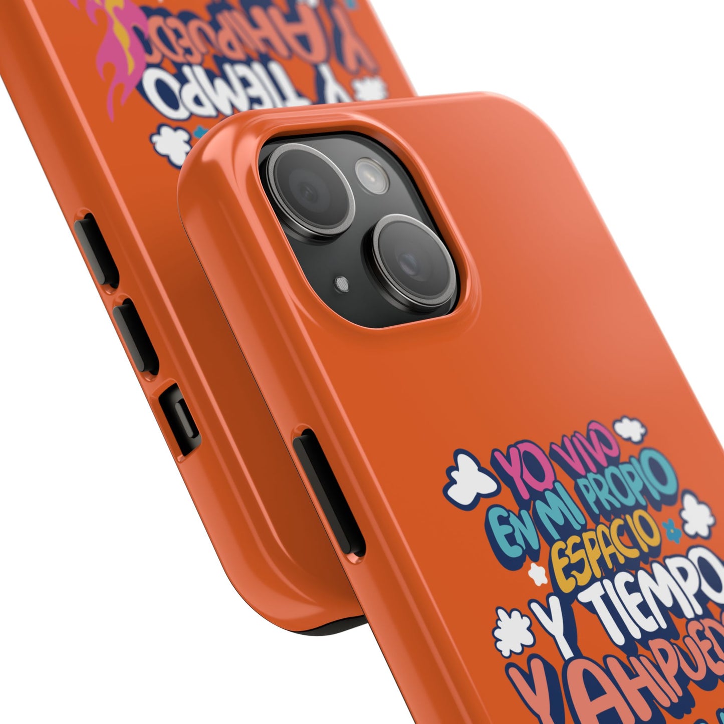 Funda para teléfono "Yo vivo en propio espacio y tiempo" - Naranja