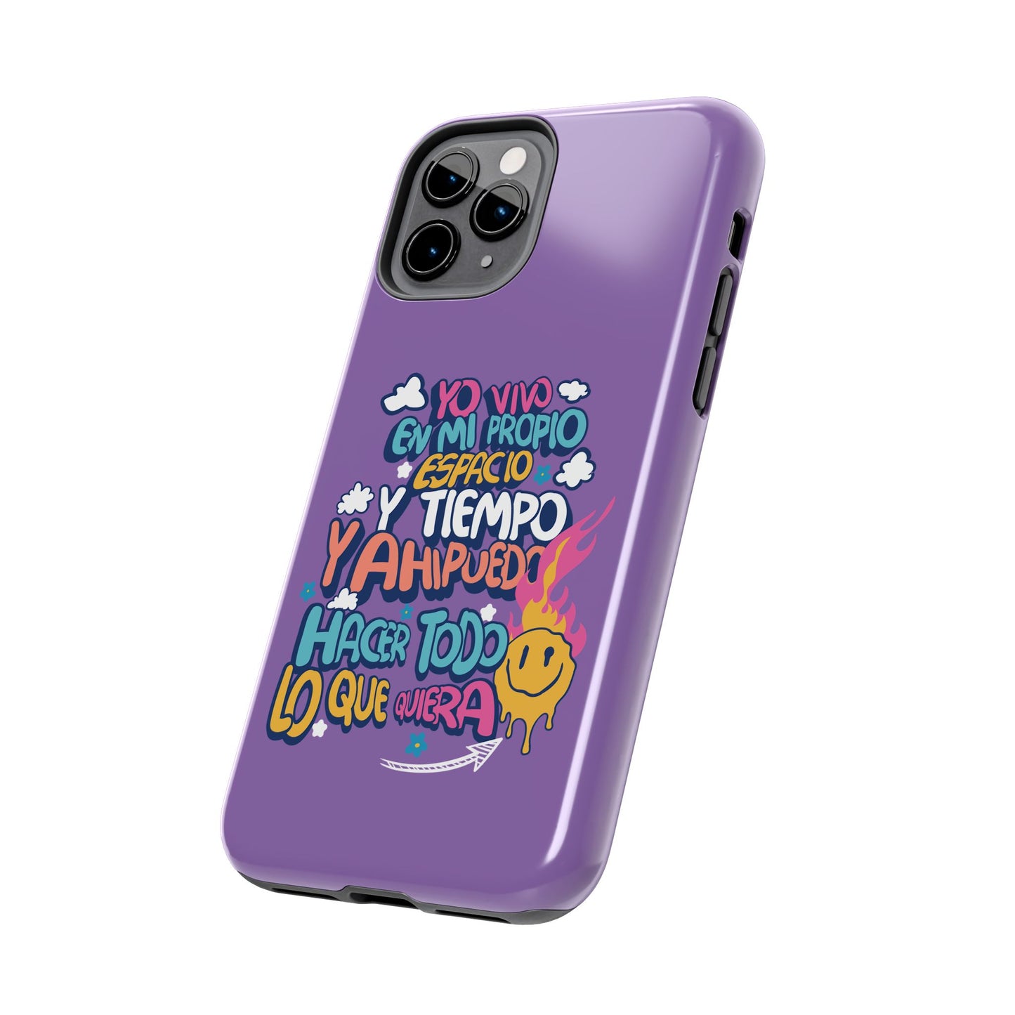 Funda para teléfono "Yo vivo en propio espacio y tiempo" - Lila