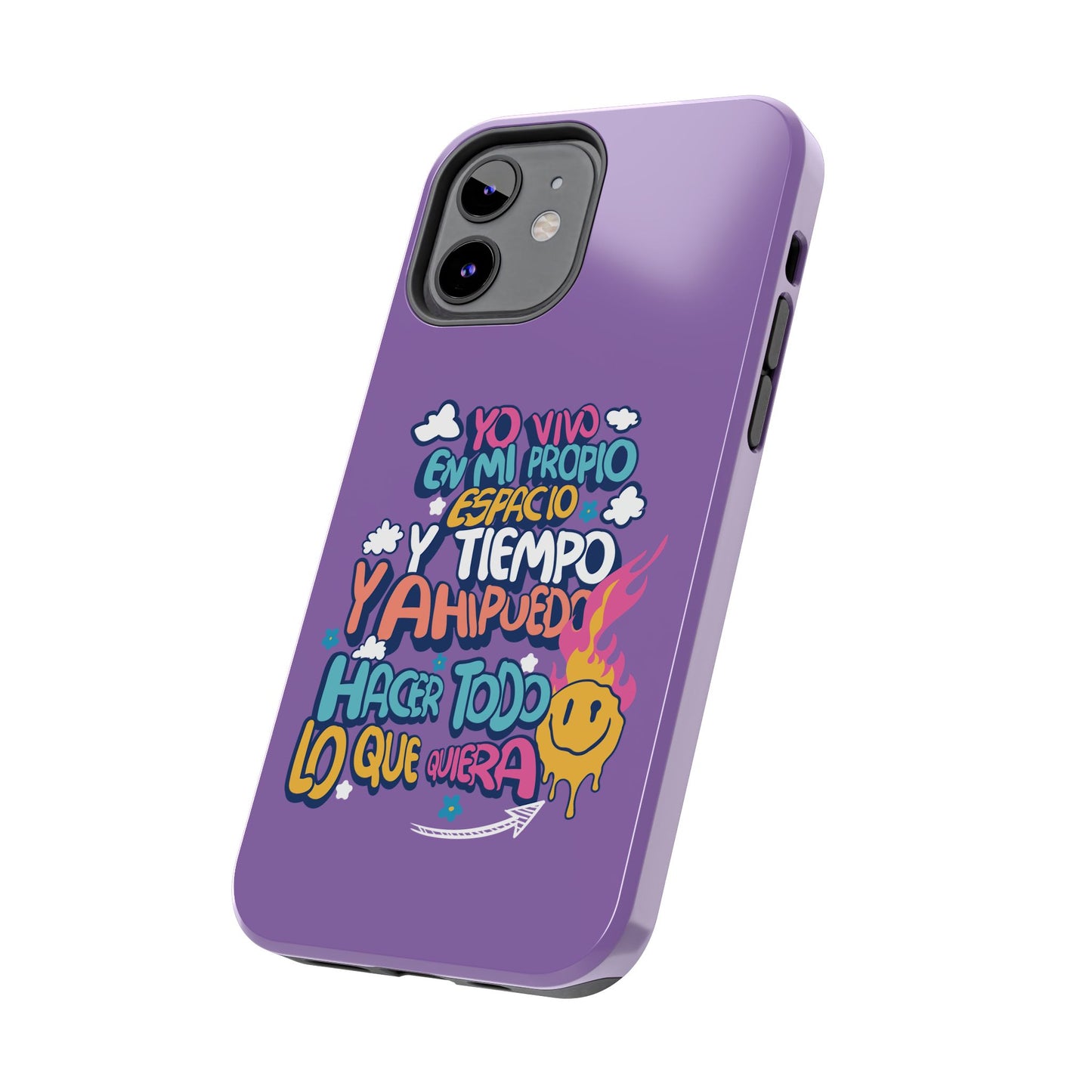 Funda para teléfono "Yo vivo en propio espacio y tiempo" - Lila