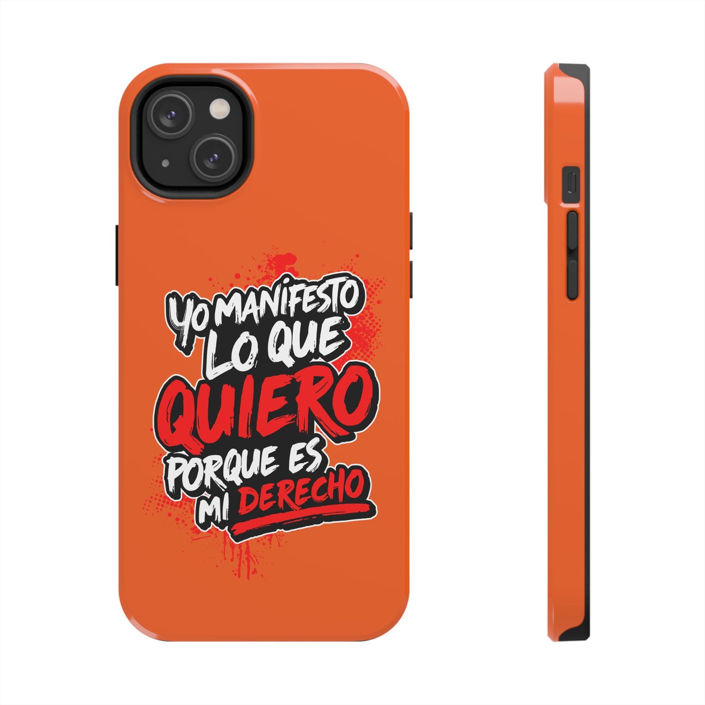 Funda para teléfono "Yo manifiesto lo que quiero" - Naranja