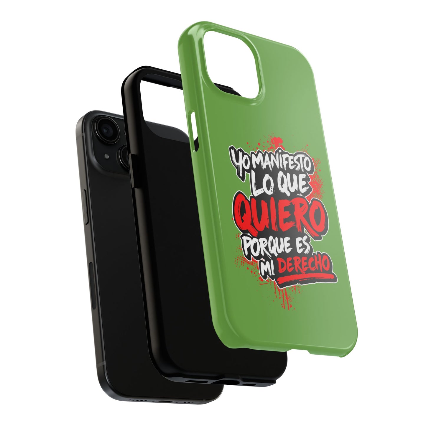 Funda para teléfono "Yo manifiesto lo que quiero" - Verde