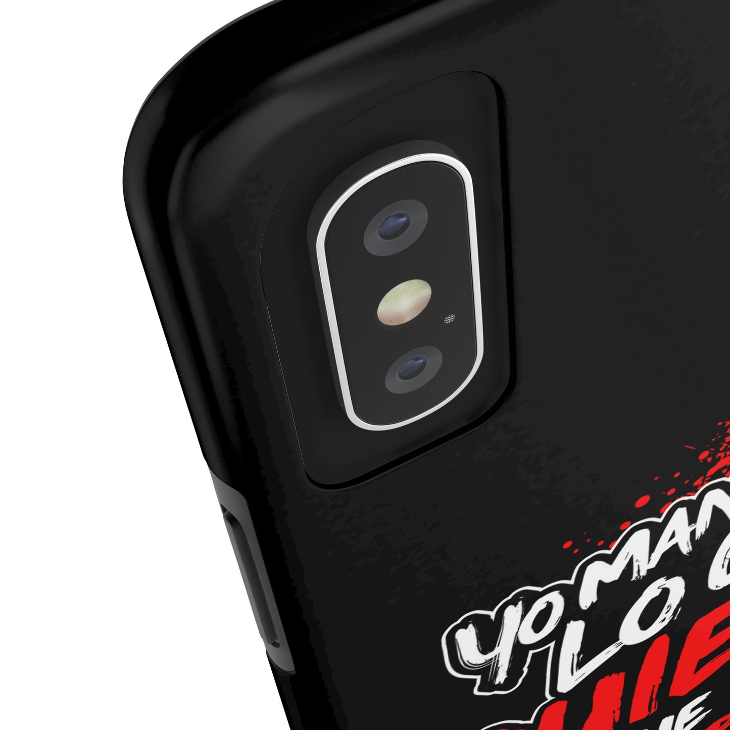 Funda para teléfono "Yo manifiesto lo que quiero" - Negro