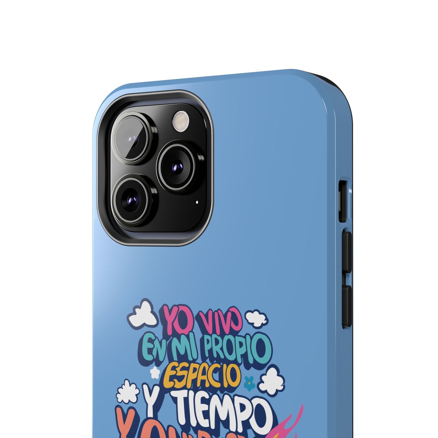 Funda para teléfono "Yo vivo en propio espacio y tiempo" - Celeste