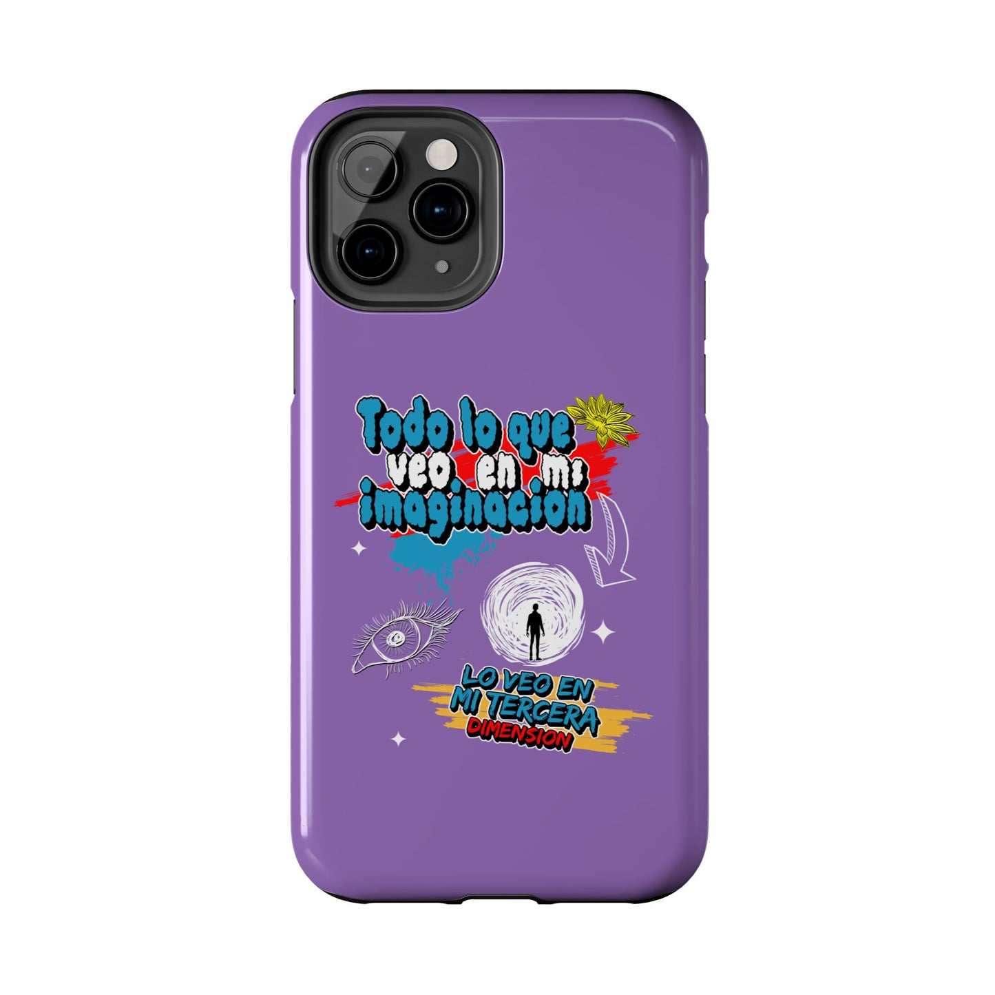 Funda para teléfono "Todo lo que veo en mi imaginación" - Lila