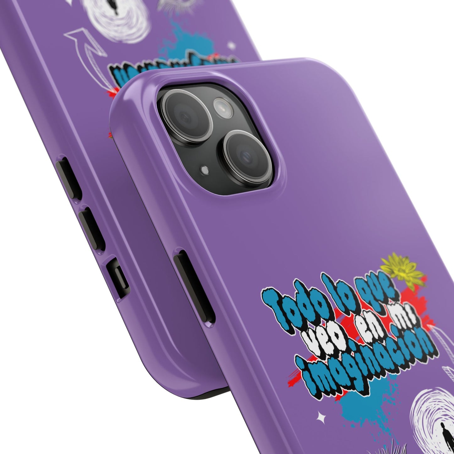 Funda para teléfono "Todo lo que veo en mi imaginación" - Lila