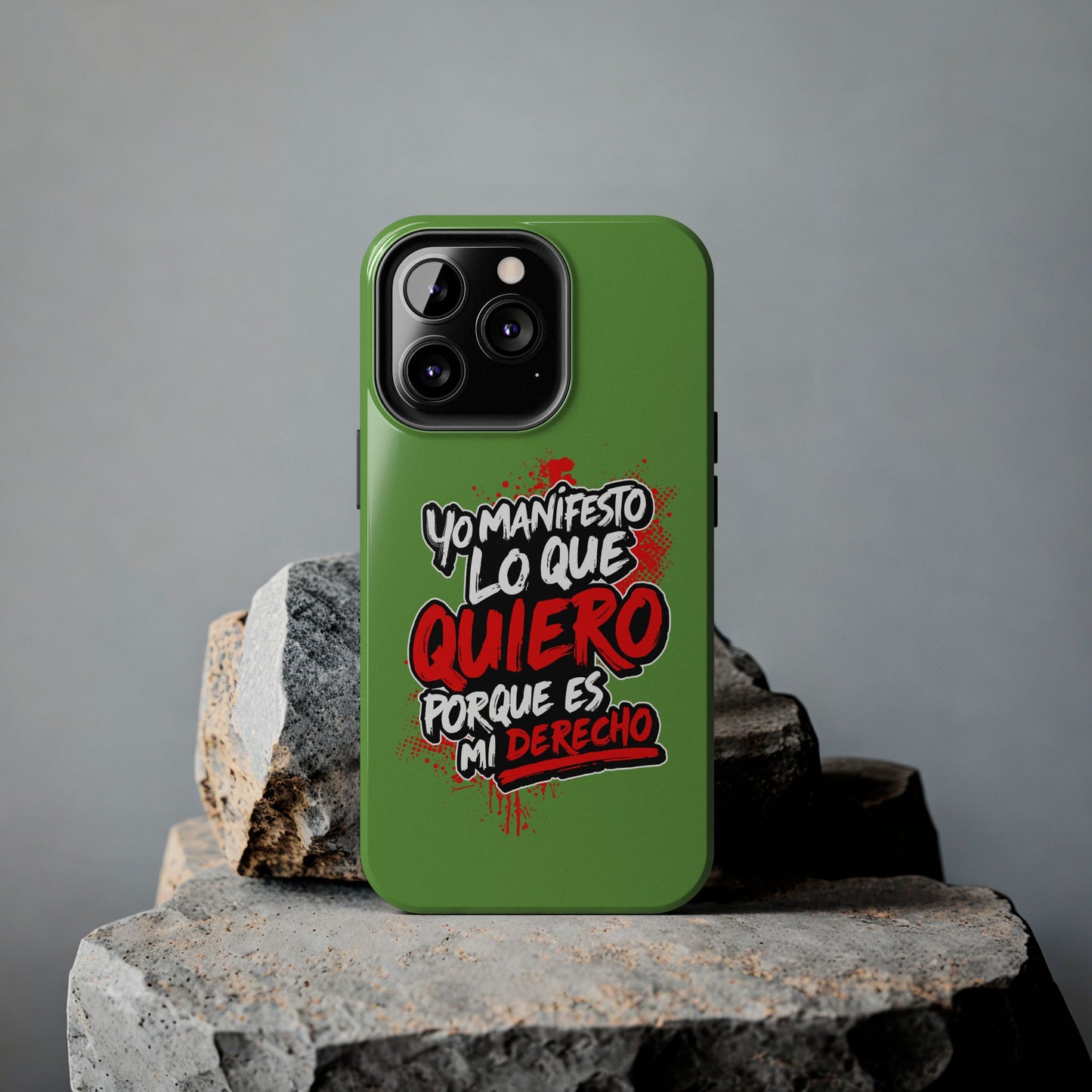 Funda para teléfono "Yo manifiesto lo que quiero" - Verde
