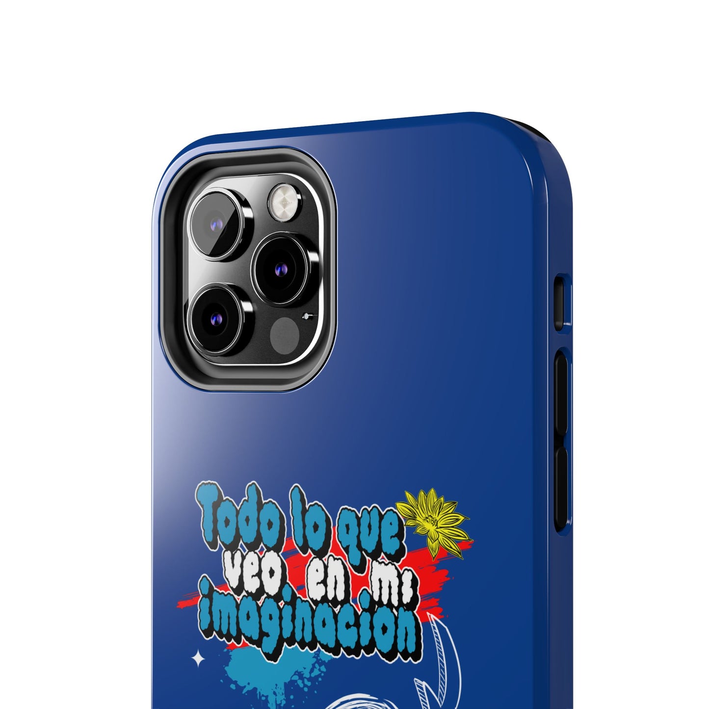 Funda para teléfono "Todo lo que veo en mi imaginación" - Azul