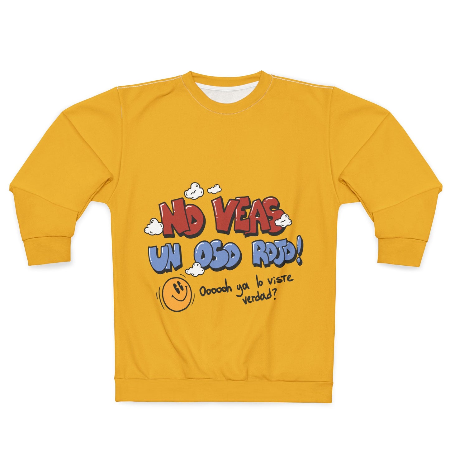 Sudadera Unisex Amarilla "No veas un oso rojo"